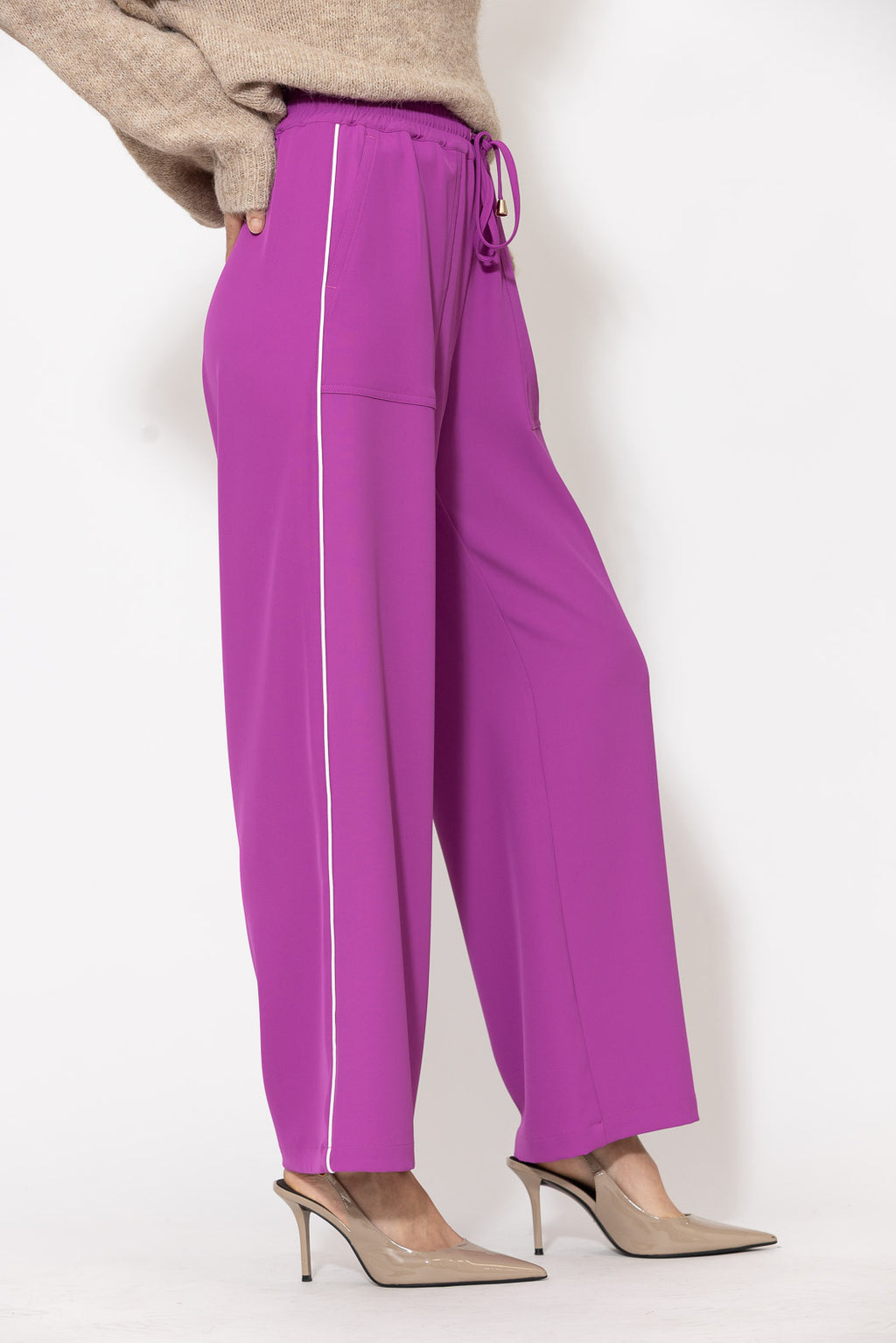 Fuchsia Euro Sport Drawstring Pant