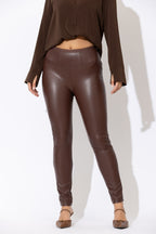 Mahogany Faux Leather Classic Miracle Pant