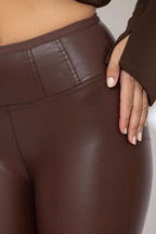 Mahogany Faux Leather Classic Miracle Pant