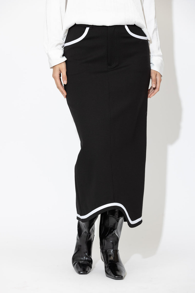 Black Ponte Coco Skirt