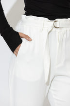 Ivory Euro Paperbag Pant