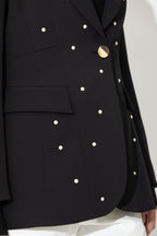 Black Euro Pearl Mia Blazer