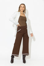Ivory Euro Belted Boyfriend Blazer