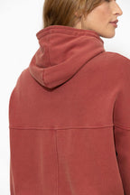 Soft Burgundy Washed Cotton Dolman Jacket