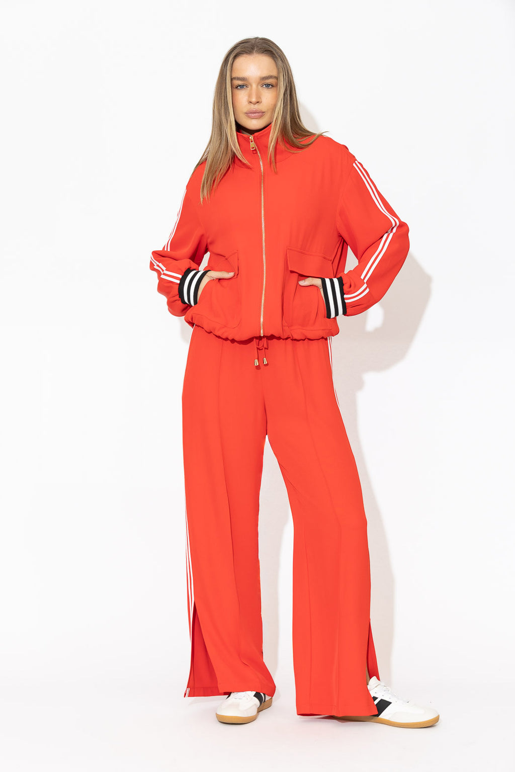 Red Euro Athleisure Jacket
