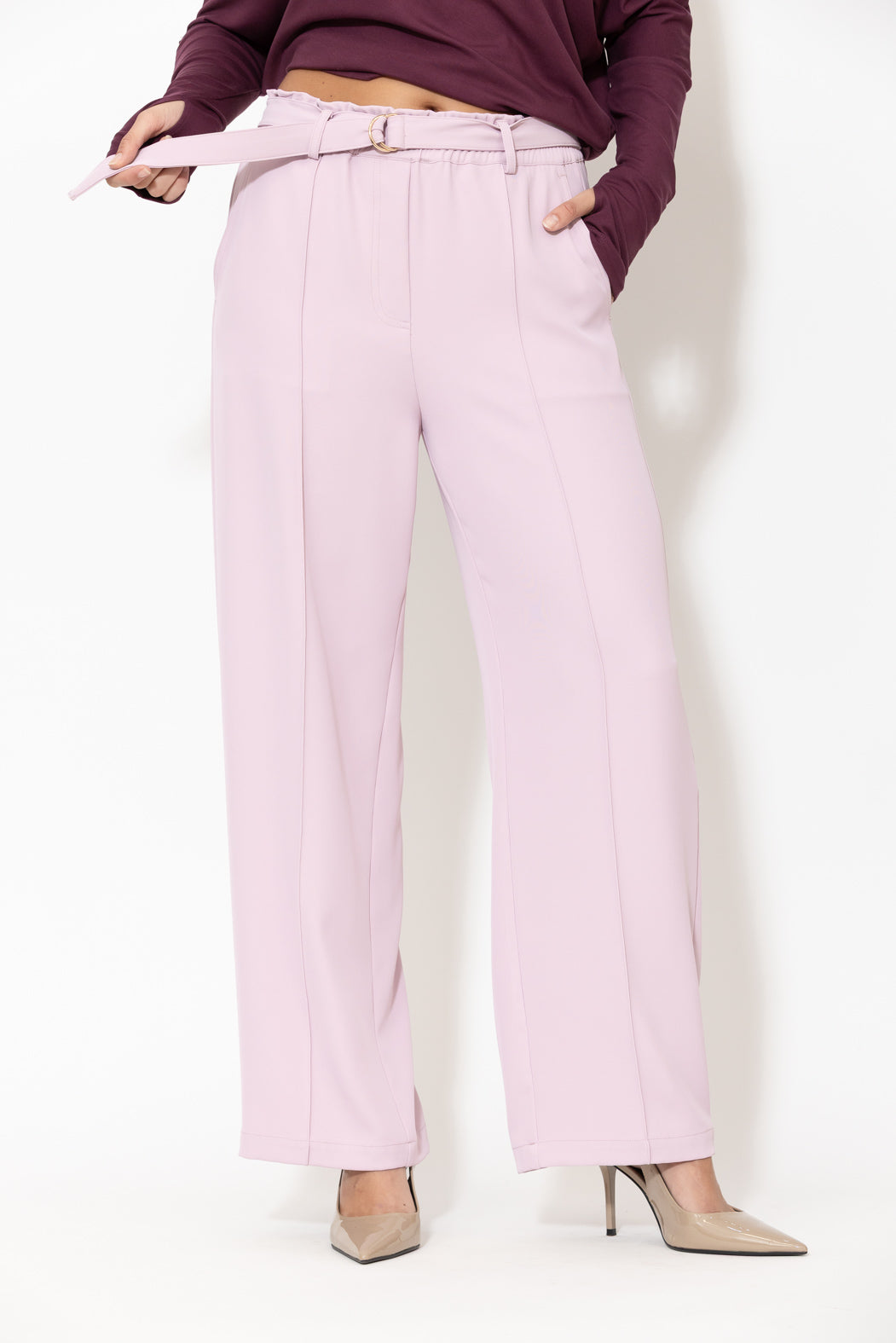 Lilac Euro Pintuck Pant
