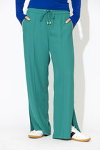 Teal Euro Pintuck Sport Pant