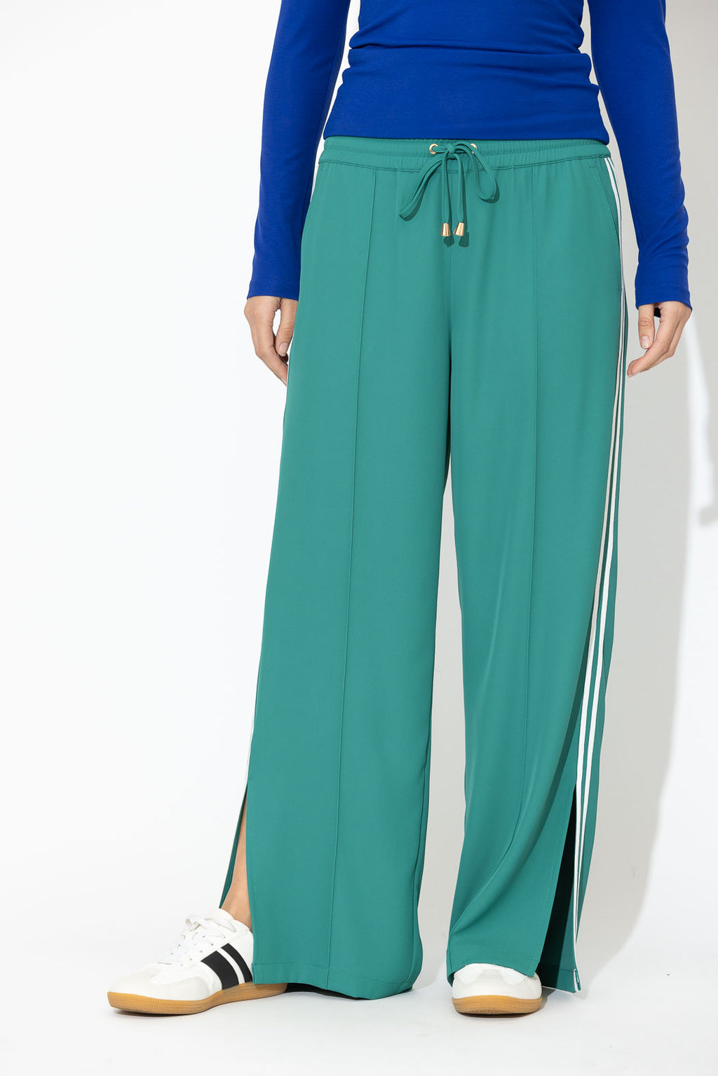 Teal Euro Pintuck Sport Pant