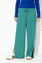 Teal Euro Pintuck Sport Pant