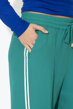 Teal Euro Pintuck Sport Pant