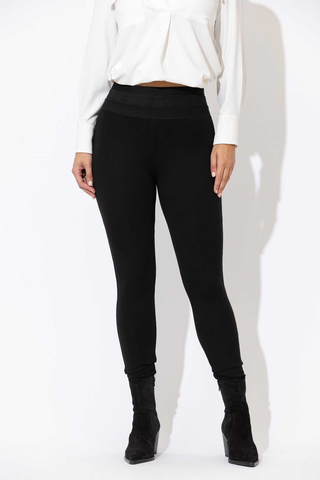 Black Ponte Waist Shaper Miracle Pant