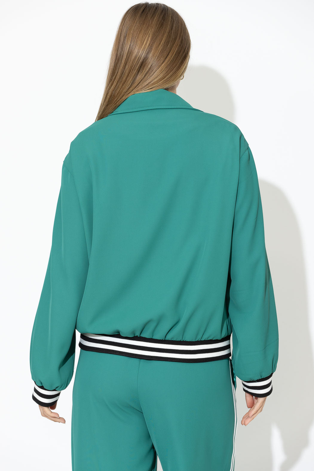 Teal Euro Athleisure Jacket