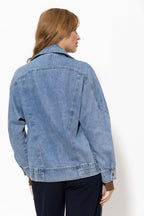 Mid Denim Bomber Jacket