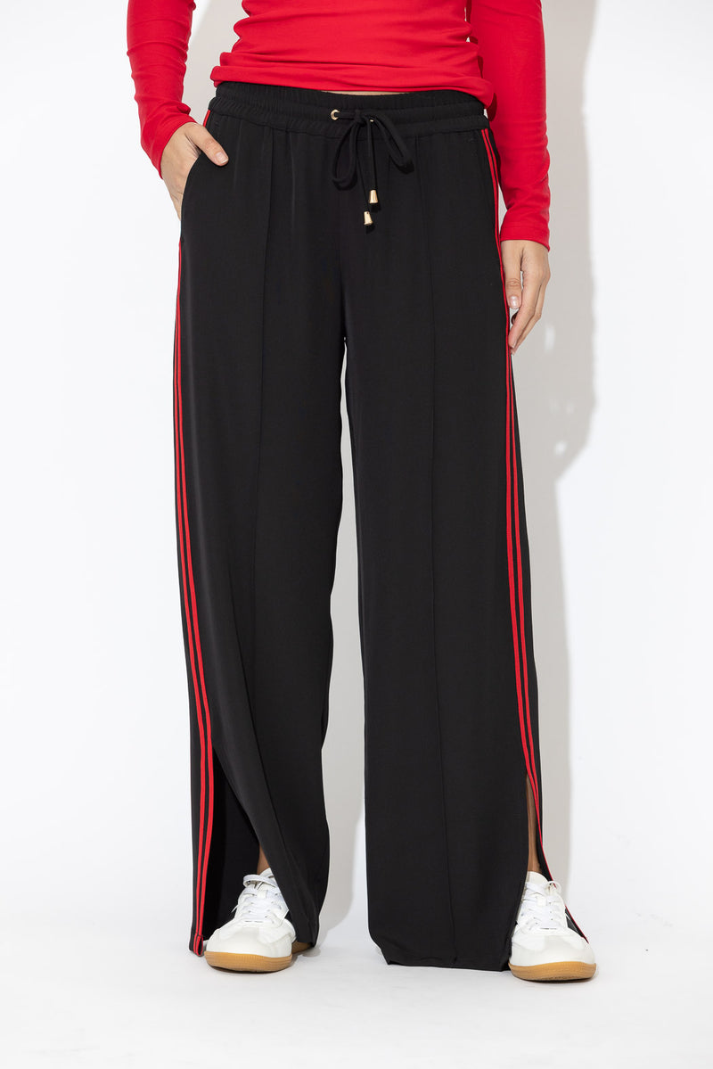 Black Euro Pintuck Sport Pant