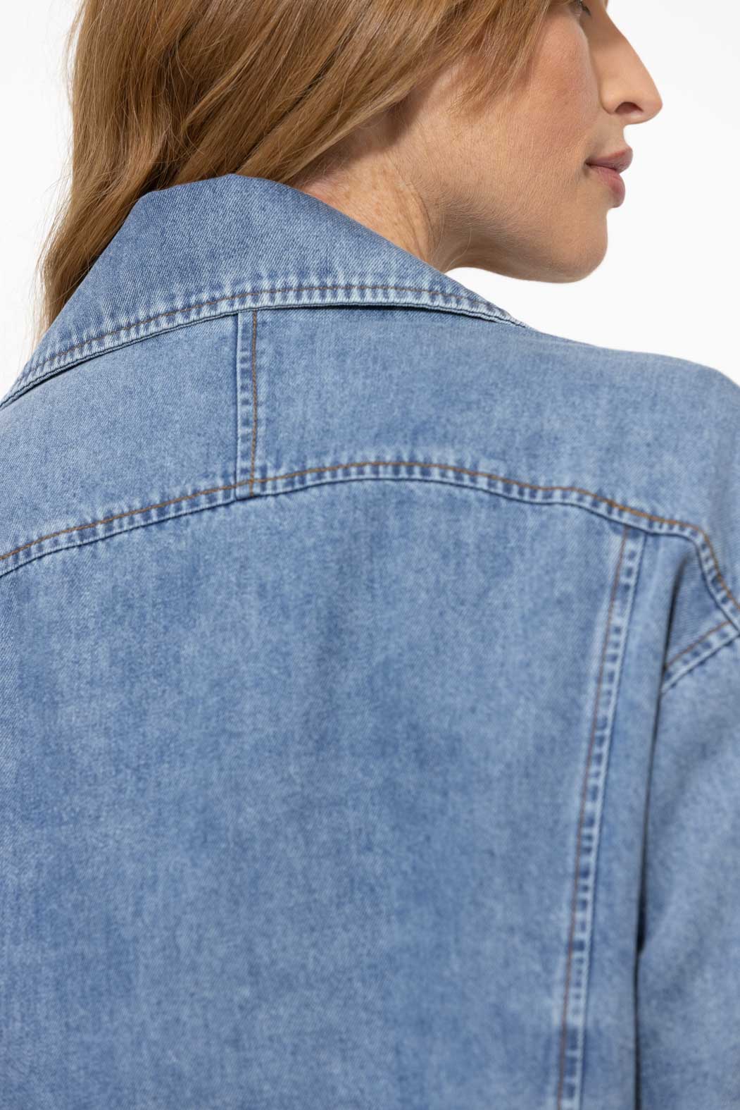 Mid Denim Bomber Jacket