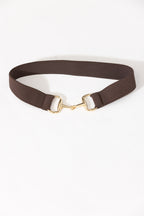 Chocolate Elasticated Horsebit Belt