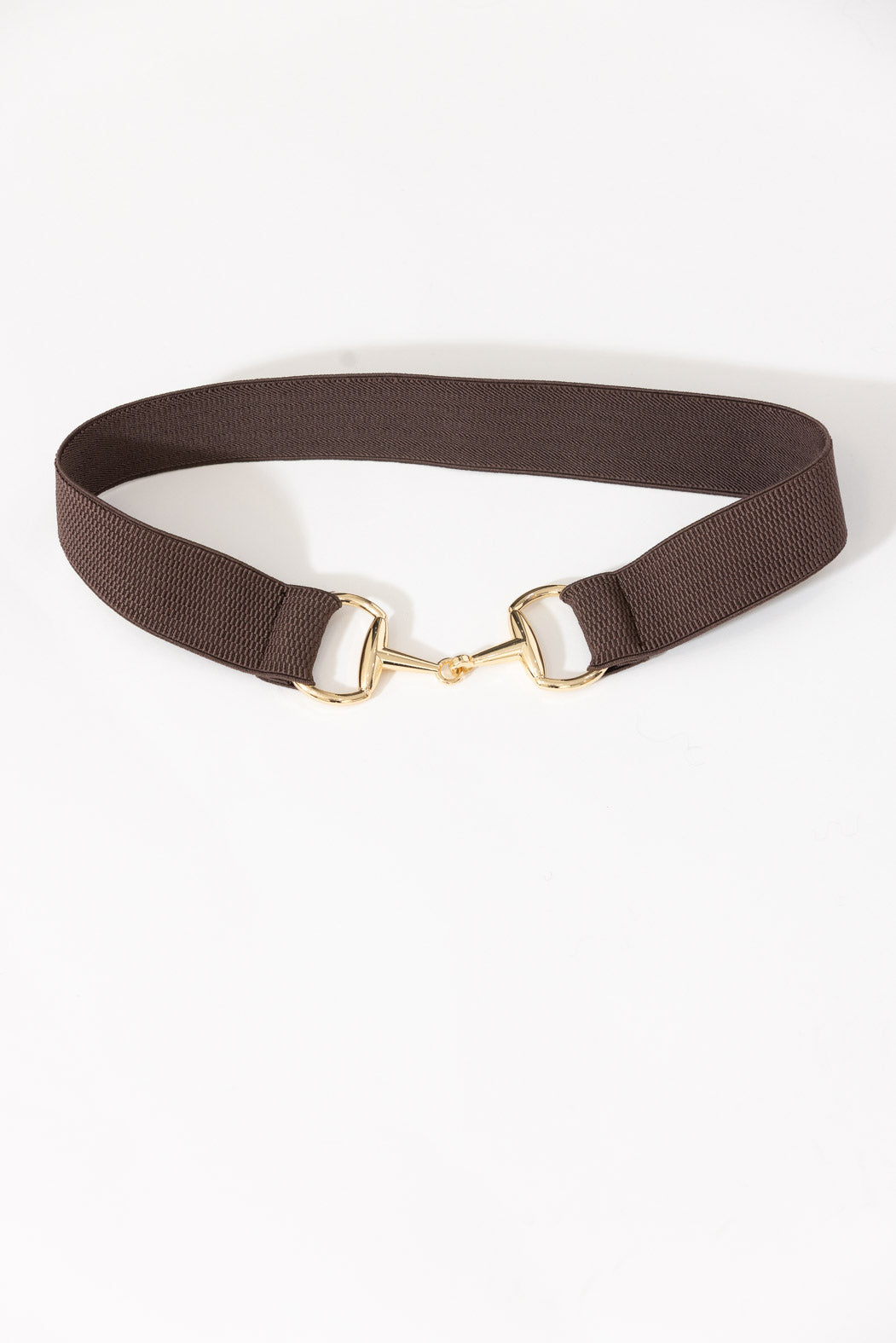 Chocolate Elasticated Horsebit Belt
