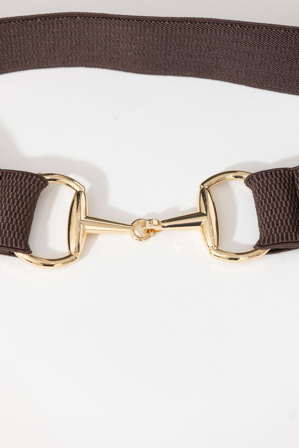 Chocolate Elasticated Horsebit Belt