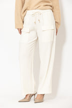 Ivory Lustra Cargo Pant