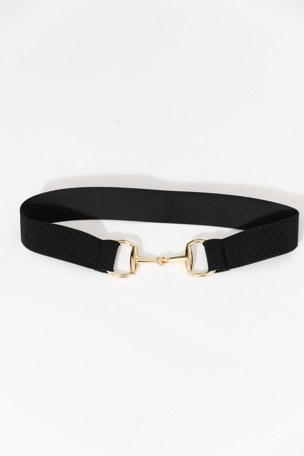Black Elasticated Horsebit Belt
