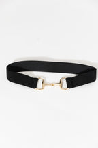 Black Elasticated Horsebit Belt