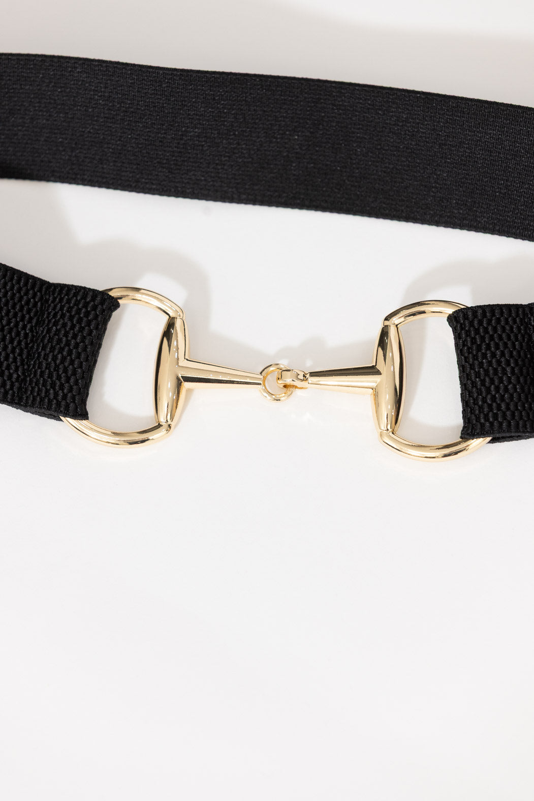 Black Elasticated Horsebit Belt