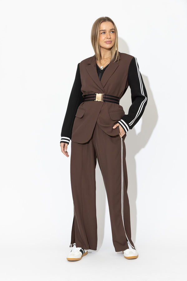 Chocolate Euro Pintuck Sport Pant