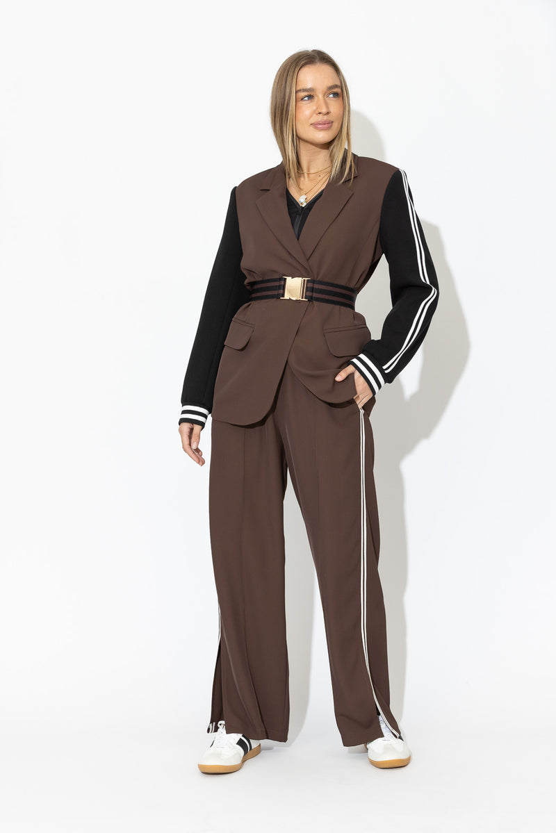 Chocolate Euro Pintuck Sport Pant