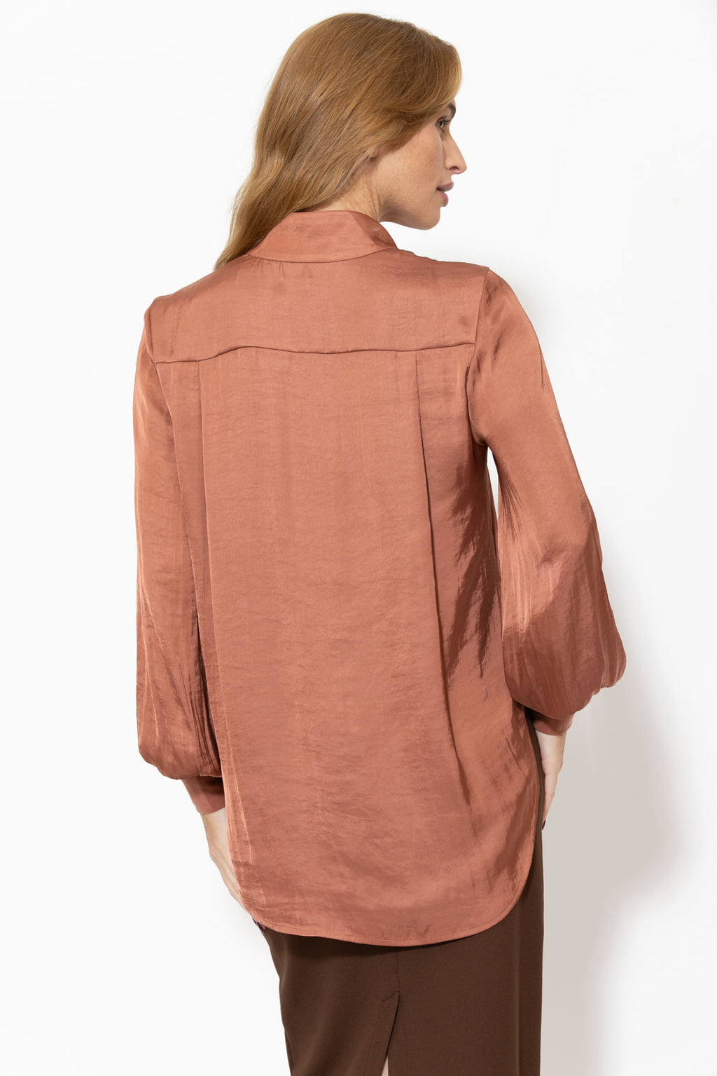 Terra Glow Rib Cuff Blogger Shirt