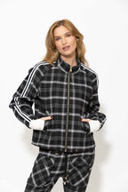 Black/White Zip Sport Jacket