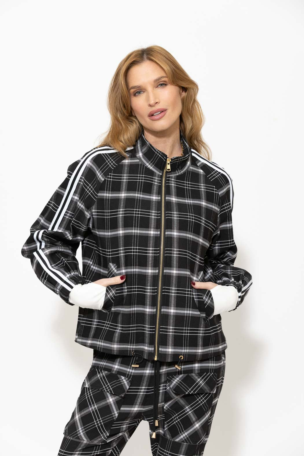 Black/White Zip Sport Jacket