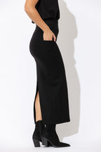 Black Ponte Waist Shaper Miracle Skirt