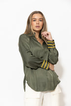Khaki Glow Military Blogger Shirt