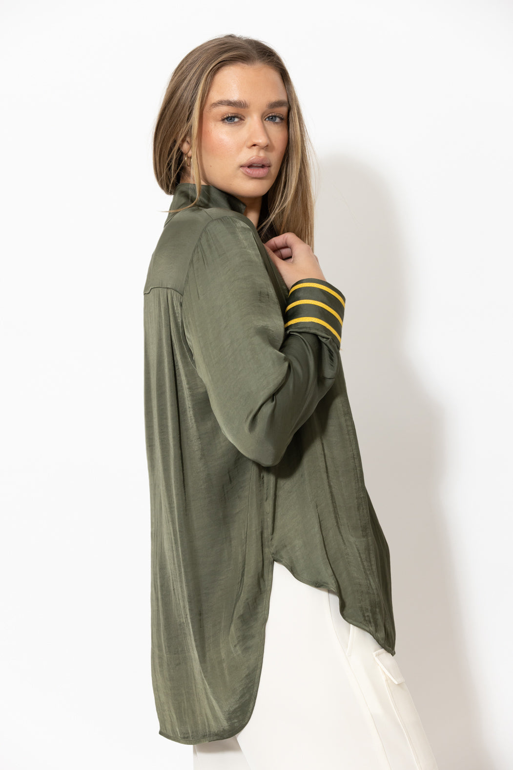 Khaki Glow Military Blogger Shirt