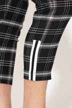 Black/White Cargo Capri Pant