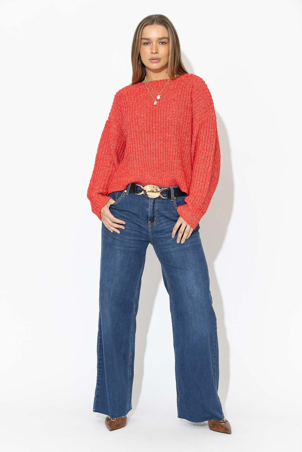 Red Chunky Jumper