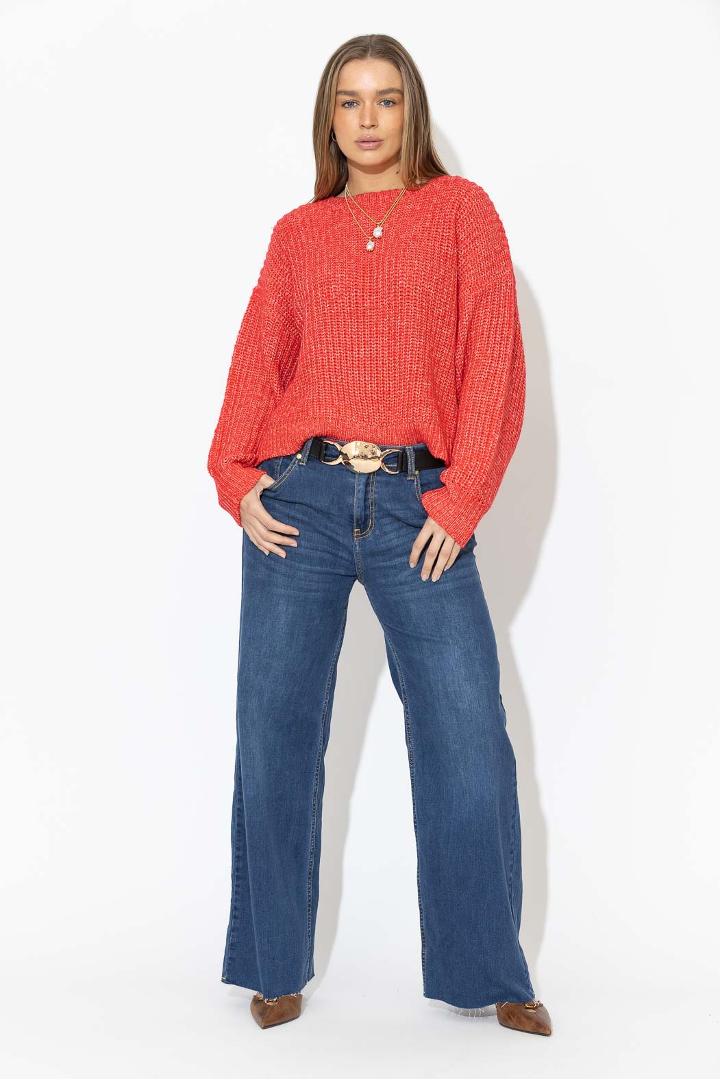 Red Chunky Jumper