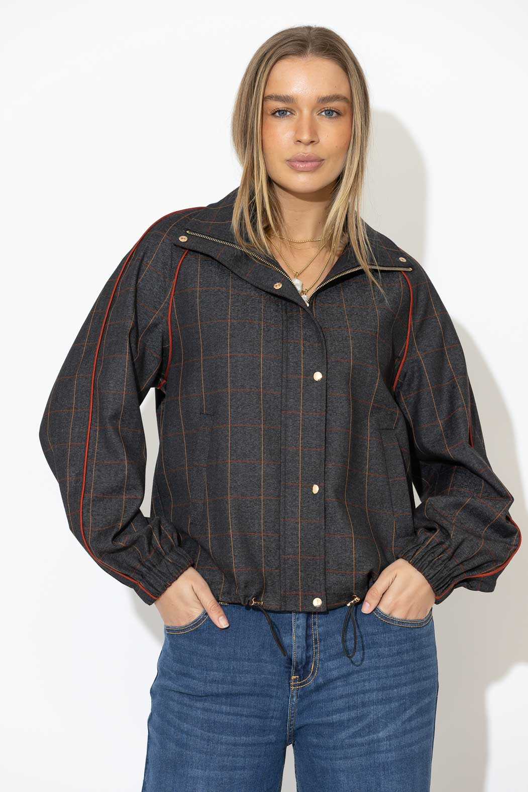 Charcoal Euro Athleisure Jacket