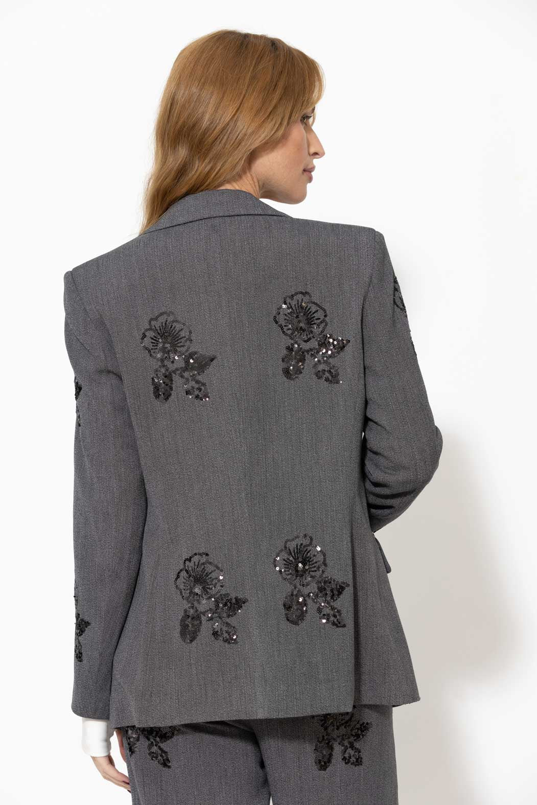 Grey Sequin Blazer
