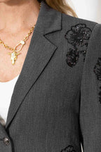 Grey Sequin Blazer