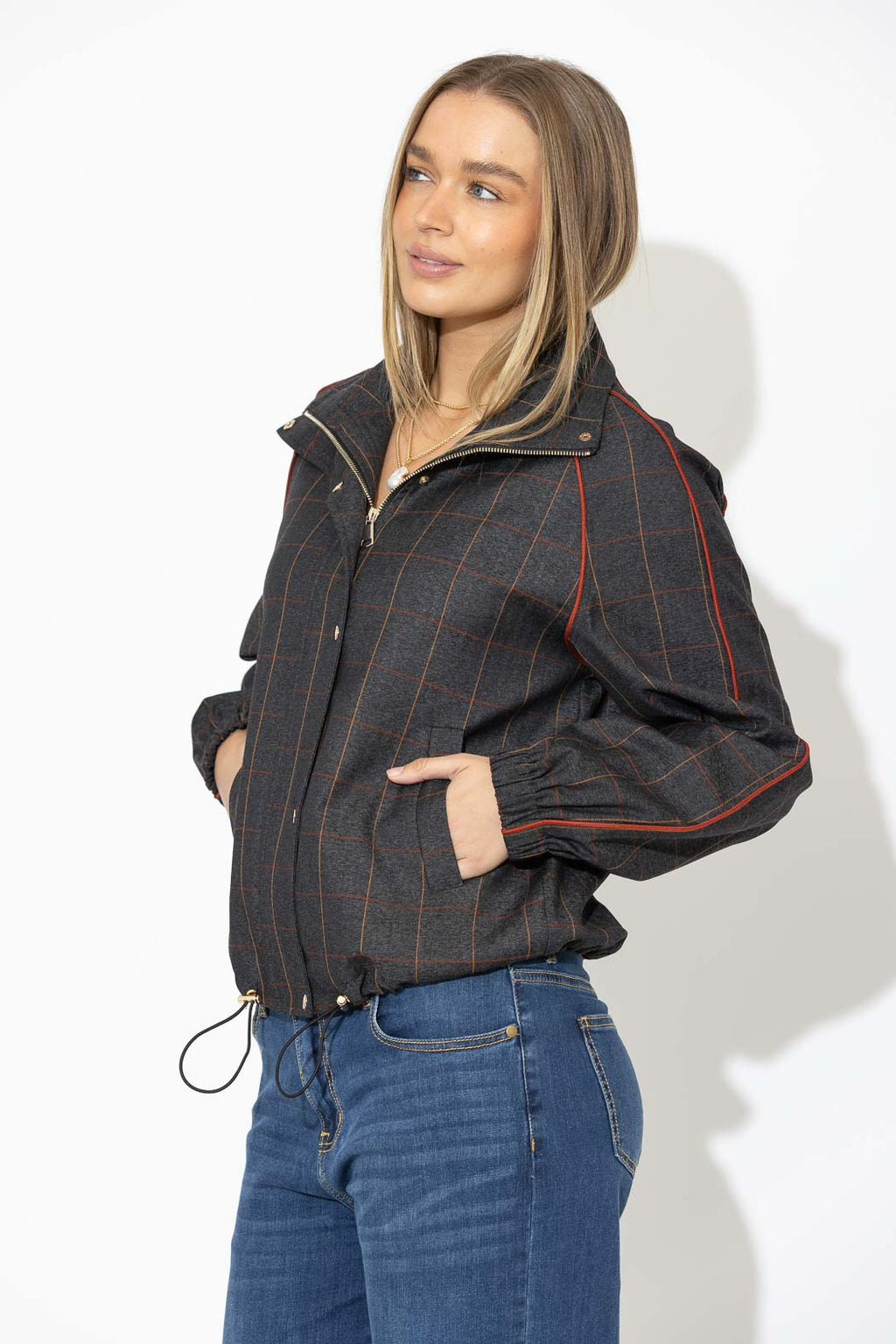 Charcoal Euro Athleisure Jacket
