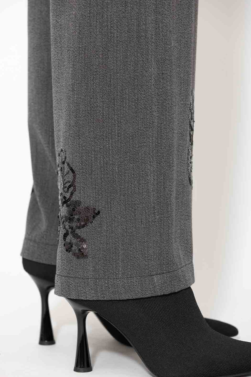 Grey Sequin Pant