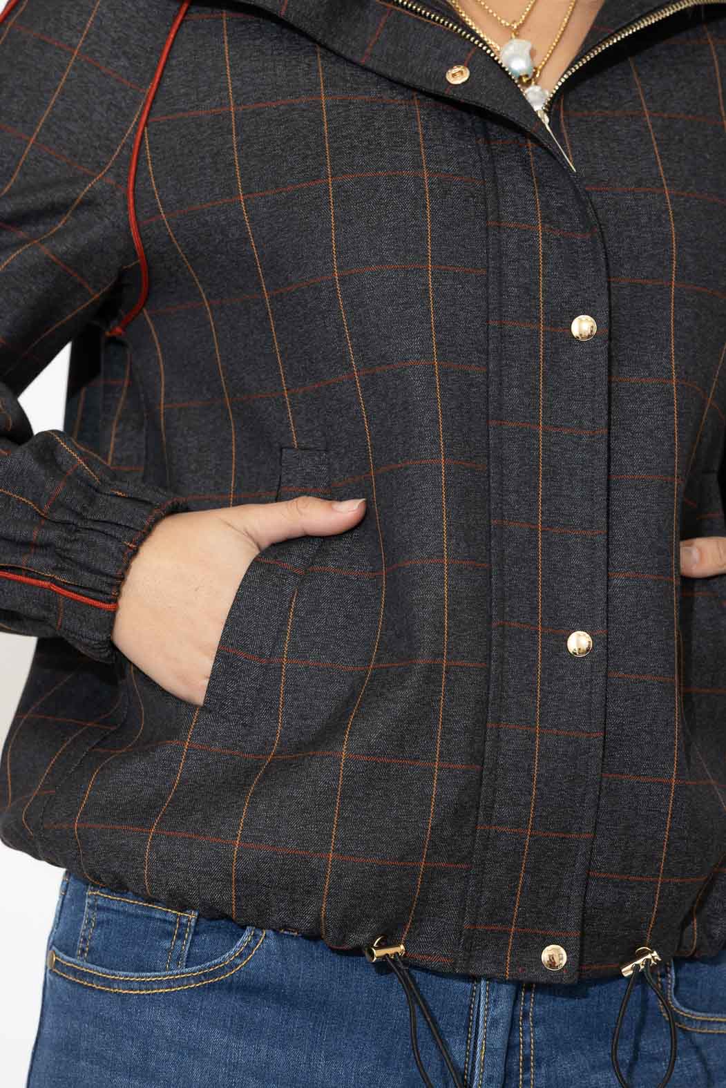 Charcoal Euro Athleisure Jacket