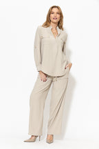 Beige Luxury Cargo Blogger Shirt