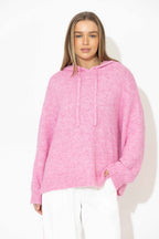 Pink Fluffy Hooded Jumper
