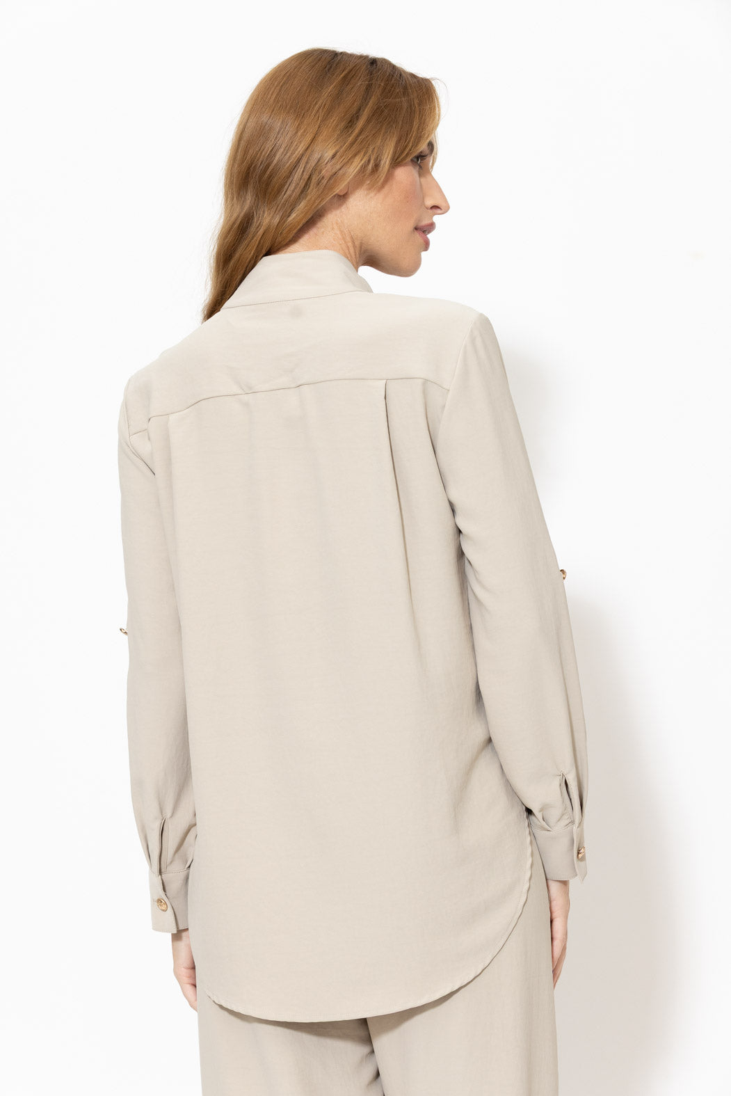 Beige Luxury Cargo Blogger Shirt