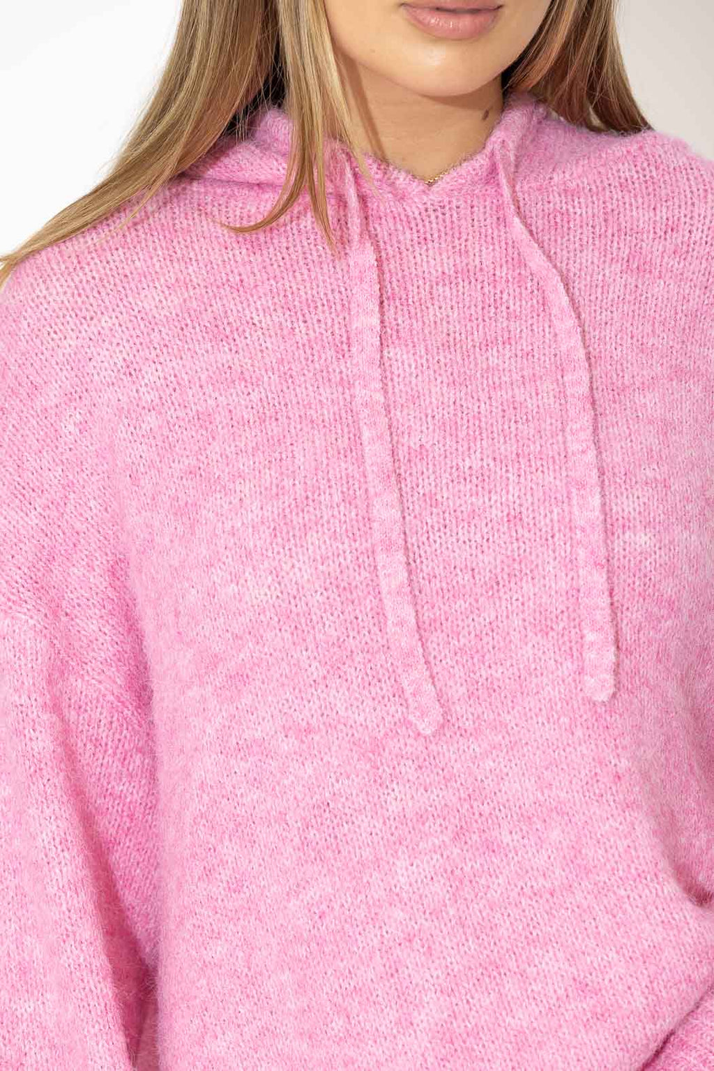 Pink Fluffy Hooded Jumper
