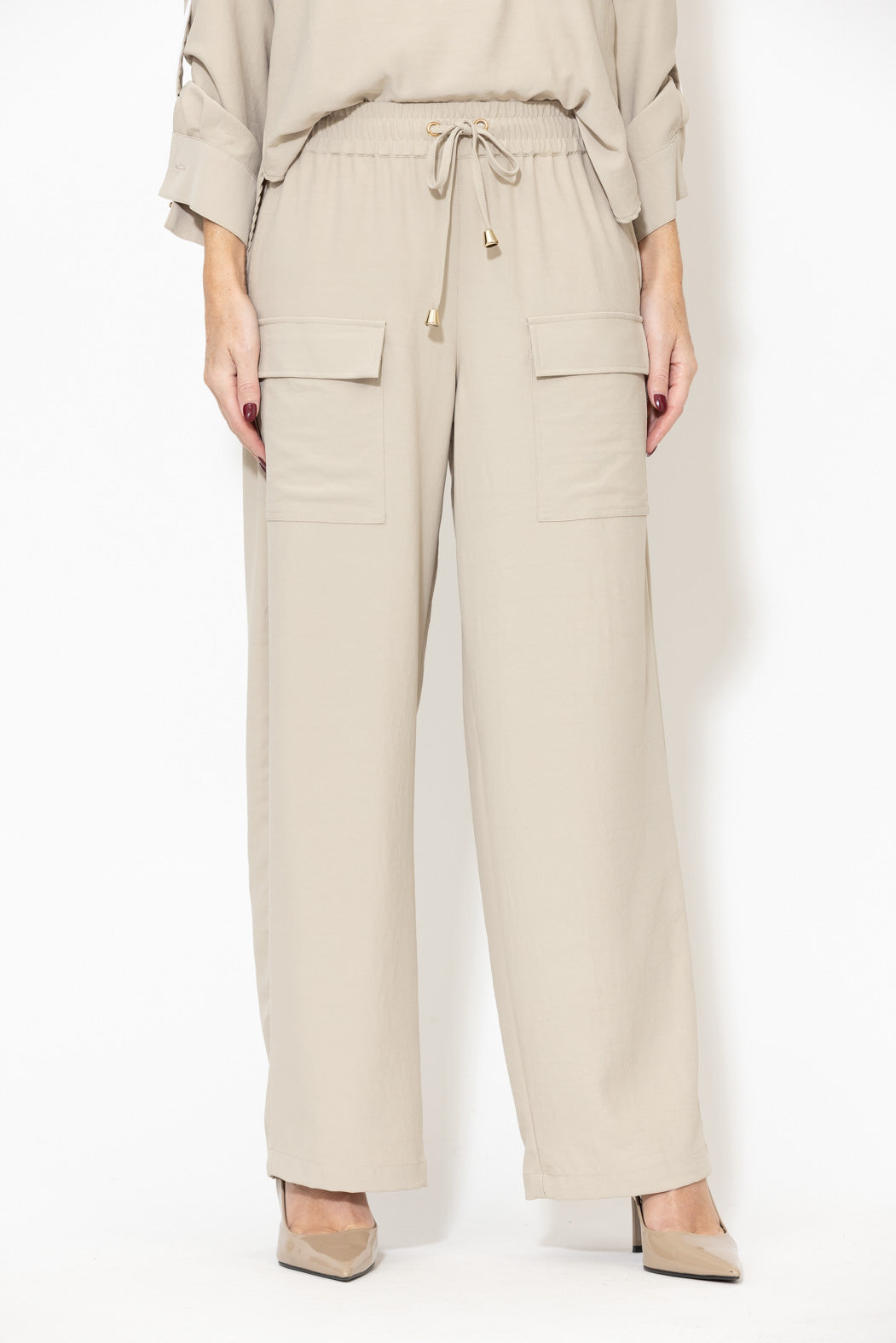 Beige Luxury Cargo Pant