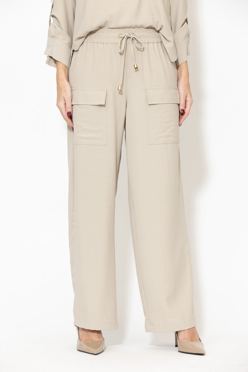 Beige Luxury Cargo Pant