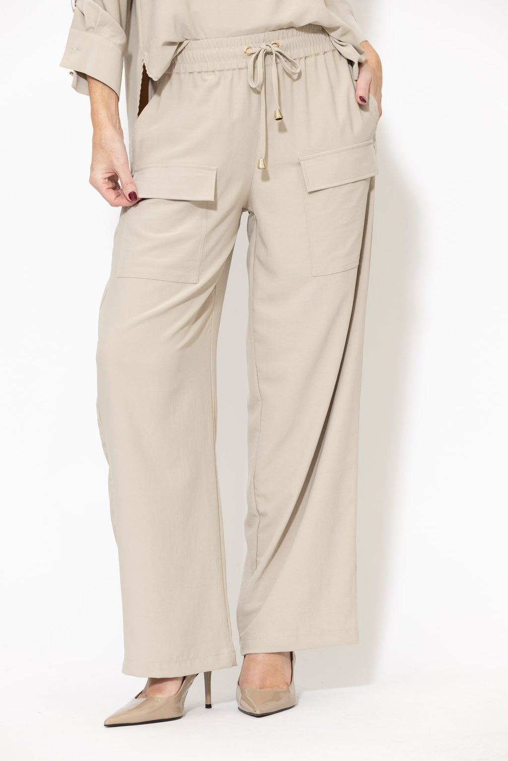 Beige Luxury Cargo Pant
